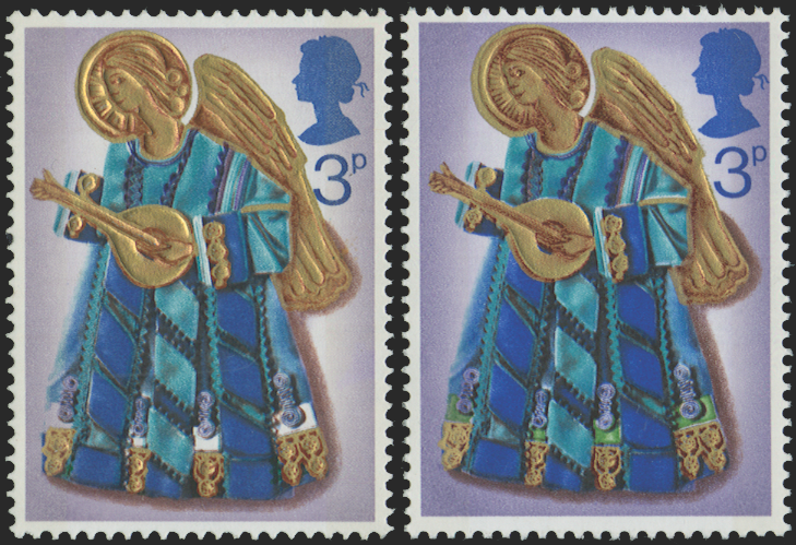 Great Britain 1972 3p Christmas error, SG914b