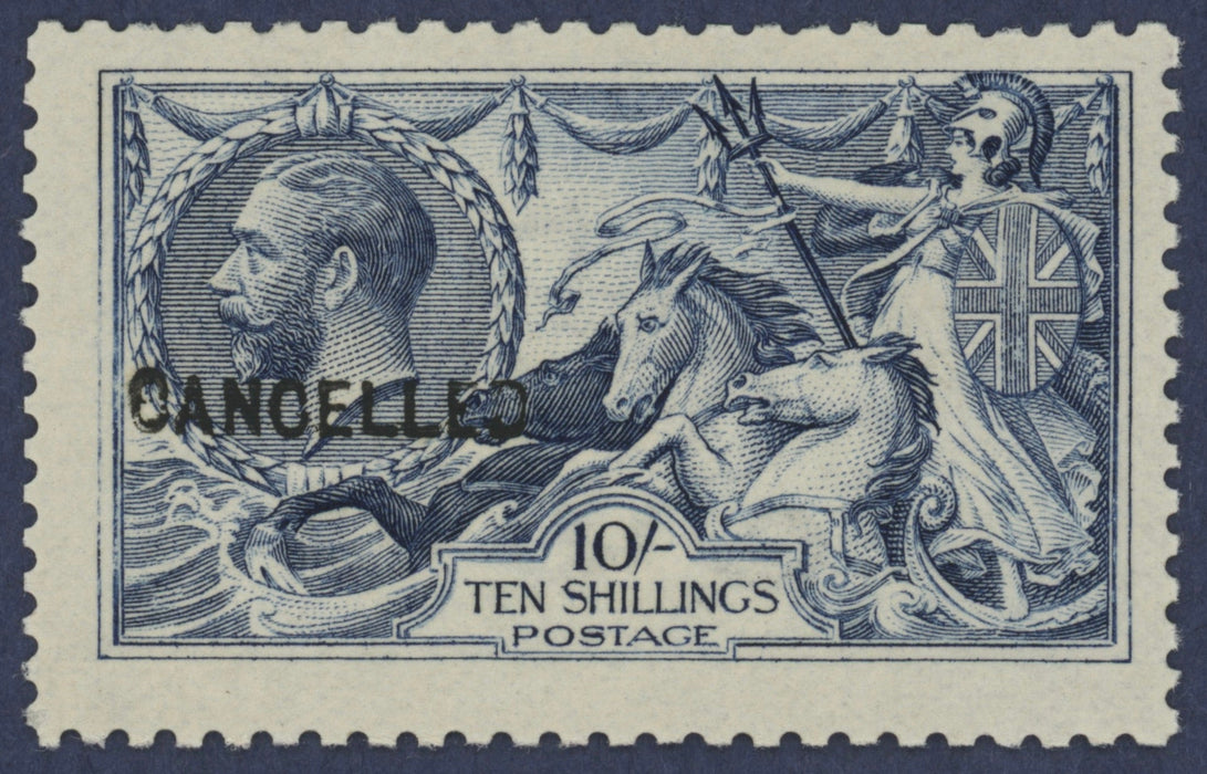 Great Britain 1915 10s blue "Seahorses", SG412var