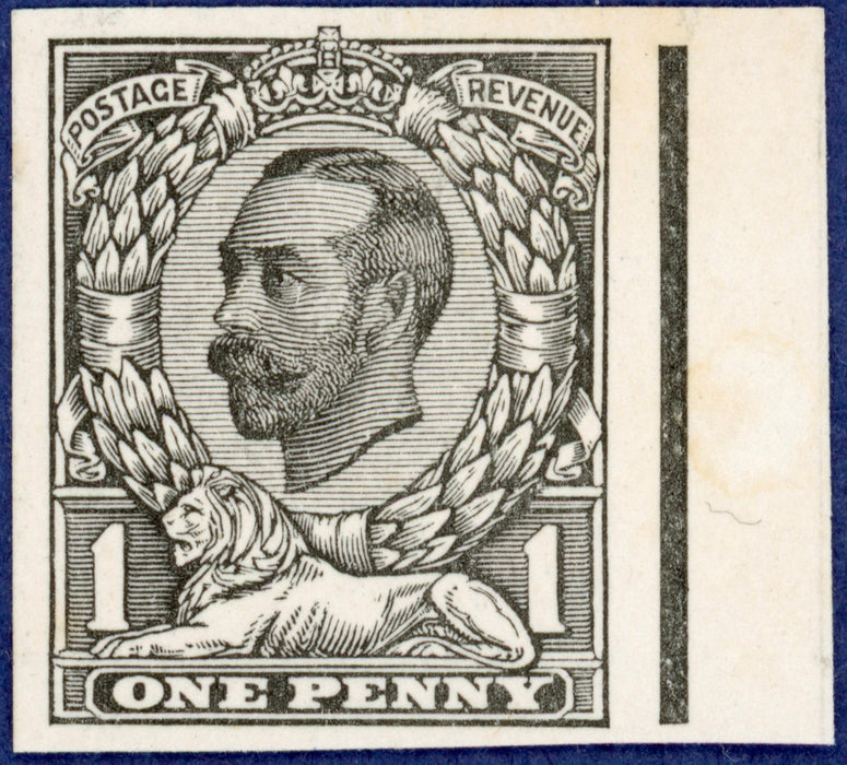 Great Britain 1911 1d "Downey" plate proof (Die 1b), SG329var