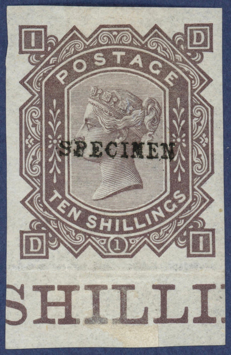 Great Britain 1878 10s Colour trail Plate 1, SG128var