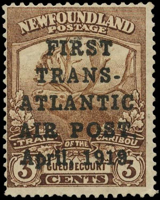 Newfoundland 1919 3c brown HAWKER, mounted mint SG142