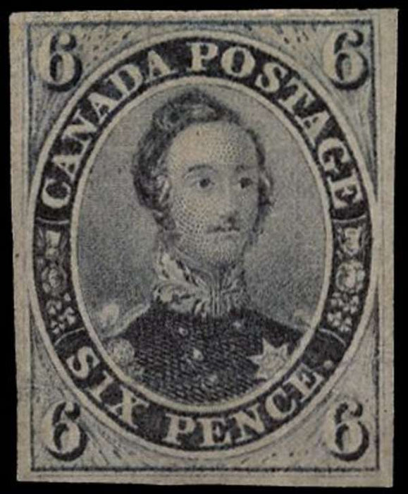Canada 1852-57 6d slate-violet (slate grey) SG9
