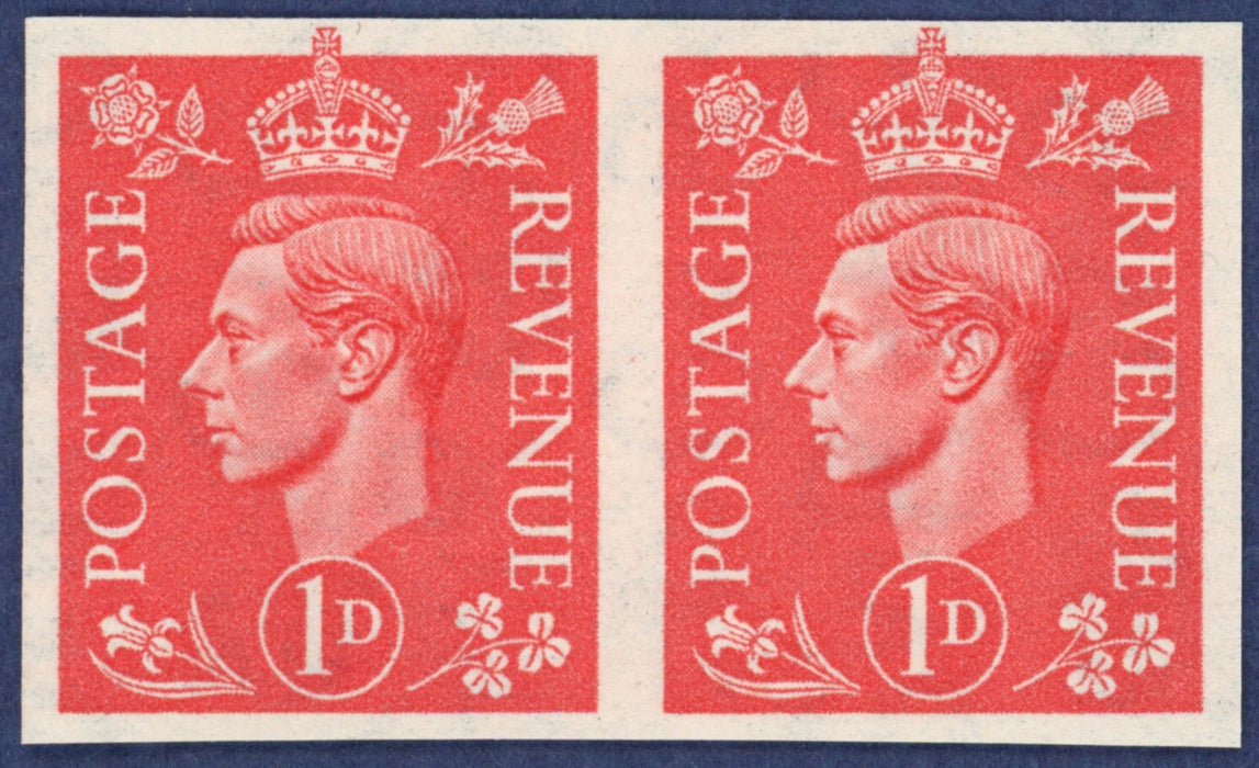 Great Britain 1941-42 pale scarlet (pale colours, watermark sideways) imprimaturs, SG486a var