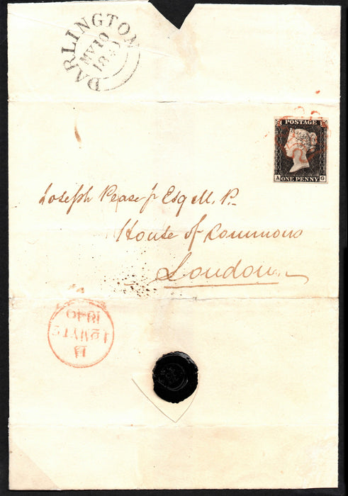 Great Britain 1840 1d grey-black, plate 1a, SG3
