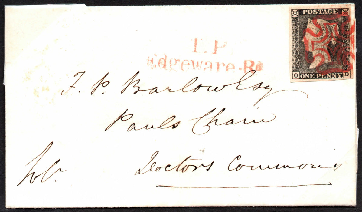 Great Britain 1840 1d grey-black, plate 1a, SG3