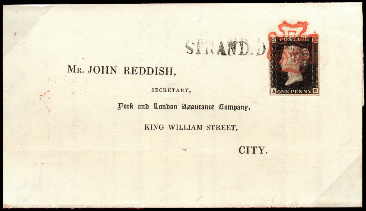 Great Britain 1840 1d intense black, plate 1a, SG1