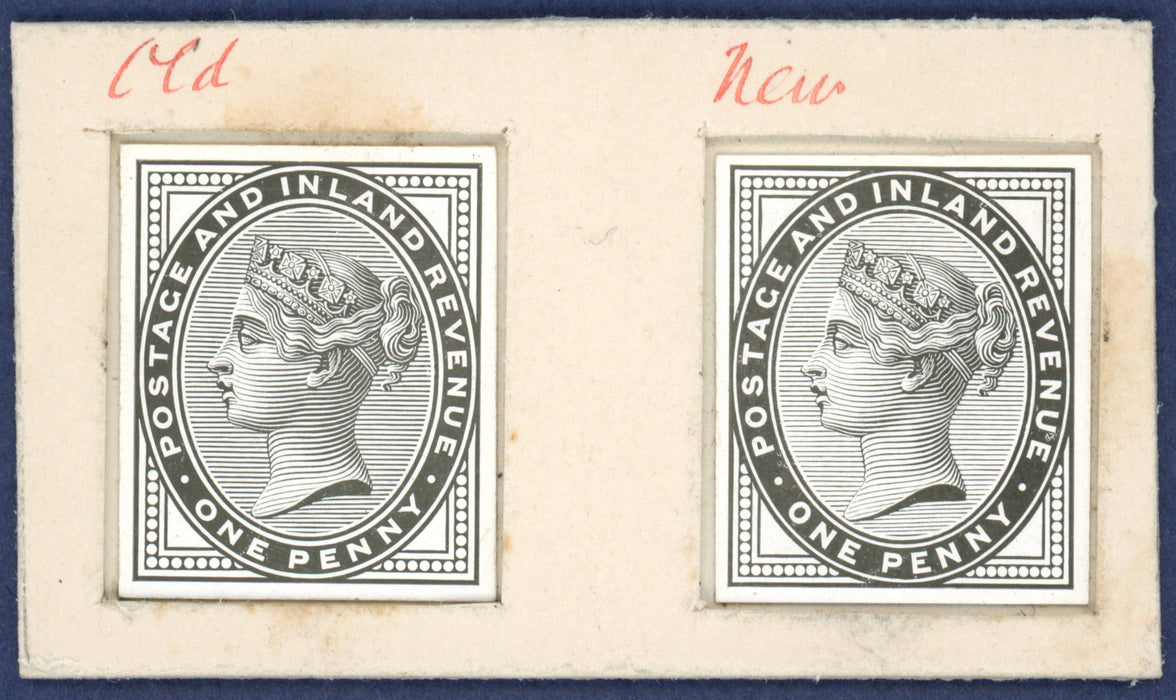 Great Britain 1881 1d Die proof (Die 1 & 2), SG170/2var