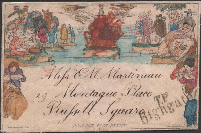 Great Britain 1840 1d Mulready envelope (Stereo A154) SG ME2
