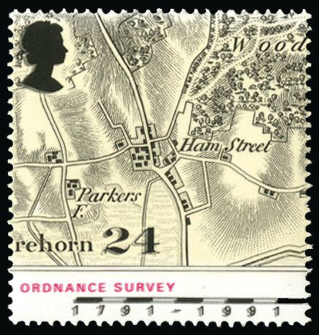 Great Britain 1991 Queen Elizabeth II 24p Bicentennary of Ordnance Survey. SG1578ea