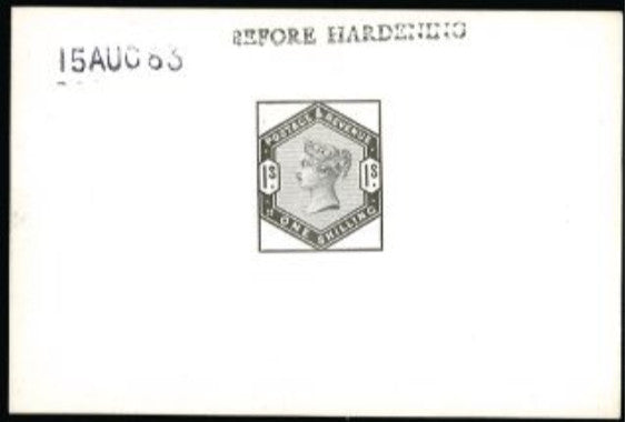 Great Britain 1883 1s die proof, SG196var.