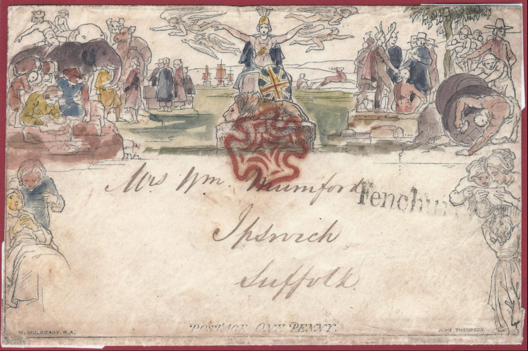 Great Britain 1840 1d Mulready envelope Stereo A179, SGME2b