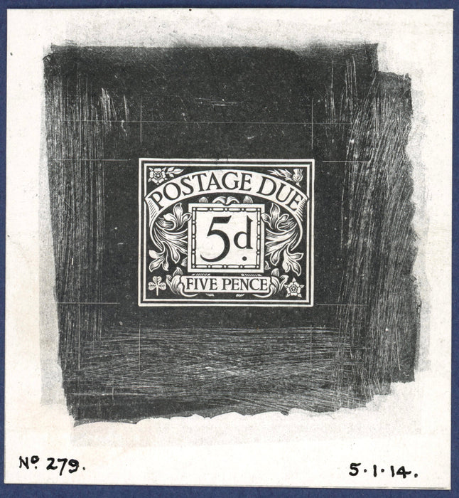 Great Britain 1914 5d Postage due die proof, SGD7var