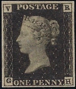 Great Britain 1840 1d black (VR Official). SG V1