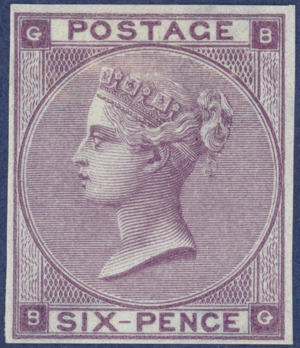 Great Britain 1862 6d Lilac Plate 3 imprimatur, SG84var