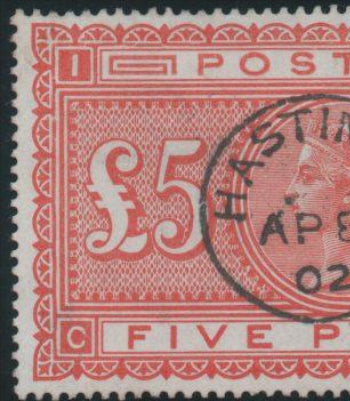 Great Britain 1882 £5 orange (plate 1), Used SG137
