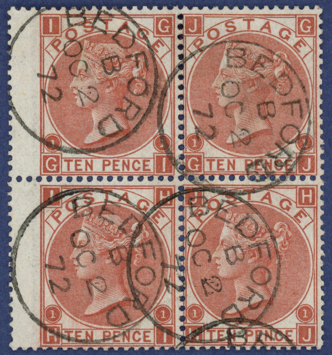 Great Britain 1867 10d pale red brown Plate 1, SG113