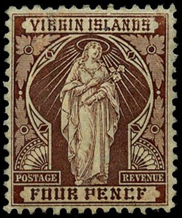 Virgin Islands 1899 4d brown SG46a