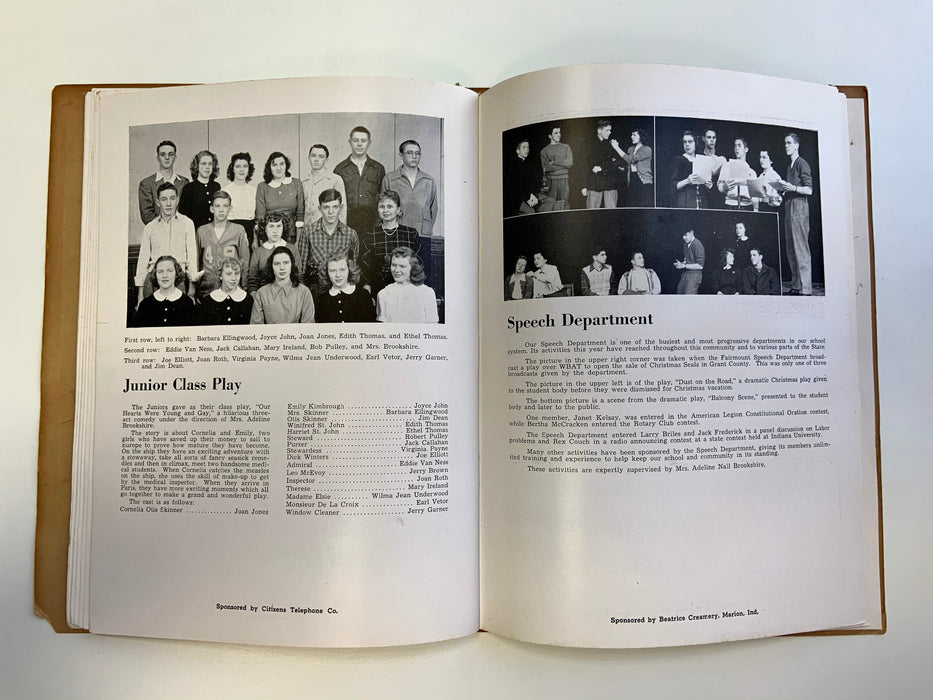 James Dean Signed 1948 High School Yearbook