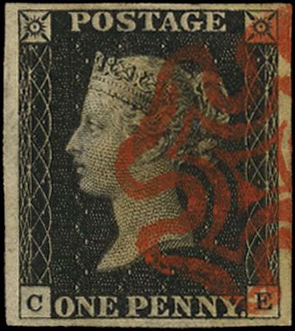 Great Britain 1840 1d black, Plate 3, SG2