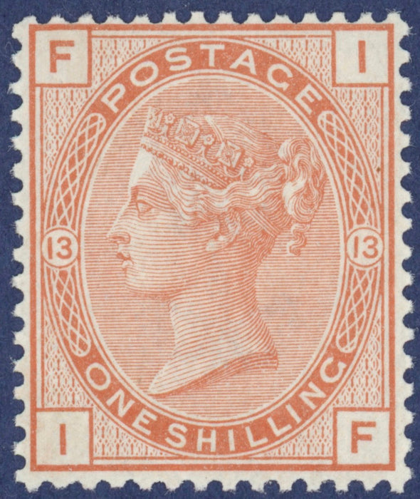 Great Britain 1880 1s orange brown Plate 13, SG151