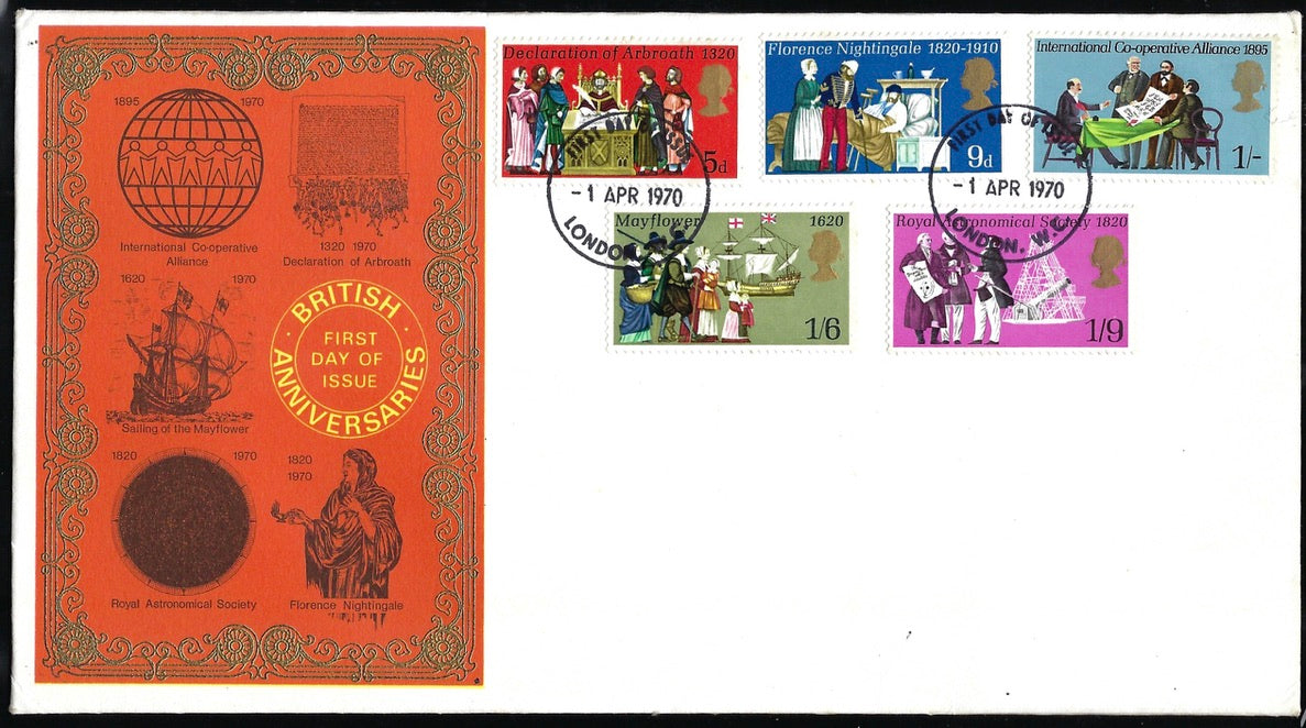 Great Britain 1970 5d-1s9d Anniversaries. SG823a