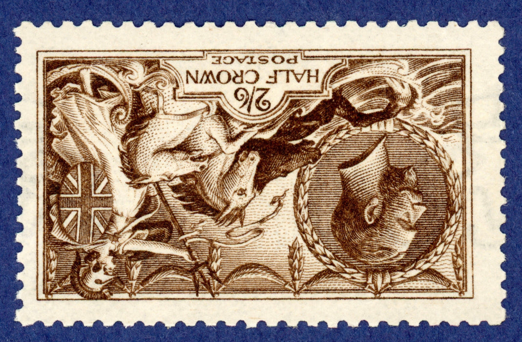 Great Britain 1915 2s6d very deep brown "Seahorses", SG406wi