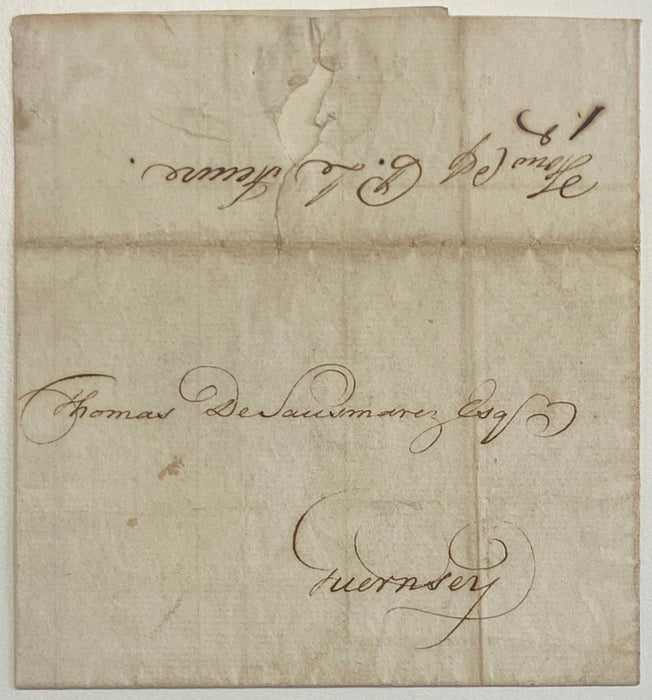 Great Britain 1793 Southampton Forwarding Agent Cover to Guernsey