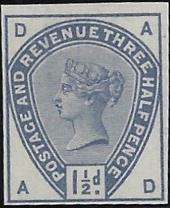 Great Britain 1883 1 1/2d Colour trial. SG188