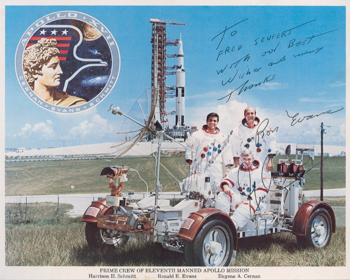 Apollo 17 crew signed photo