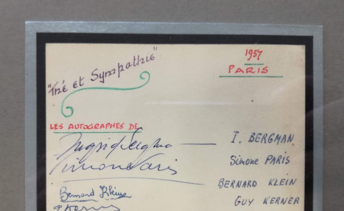 Ingrid Bergman autograph