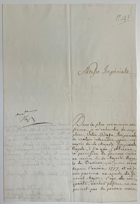 Napoleon Bonaparte signed letter