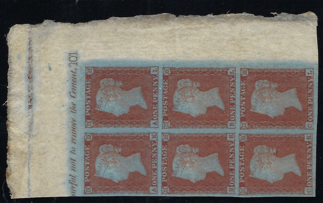 Great Britain 1841 1d Red brown on very blue paper Plate 101. SG8a