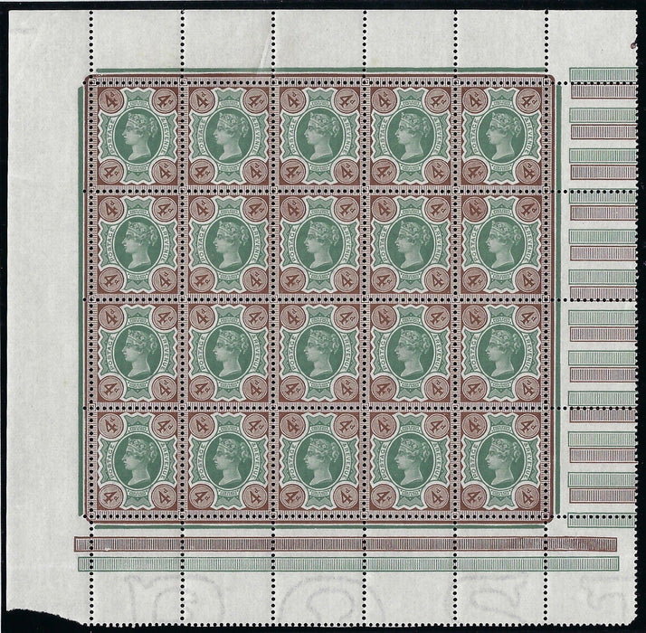 Great Britain 1887 4d green and purple-brown, SG205