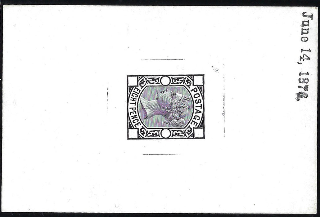 Great Britain 1876 8d Master die proof, SG156var