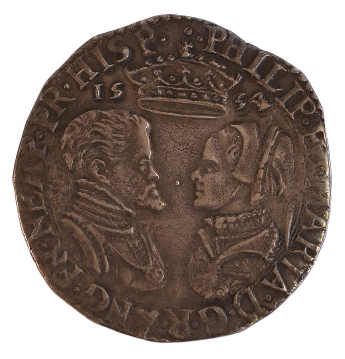 England Philip & Mary silver Shilling 1554
