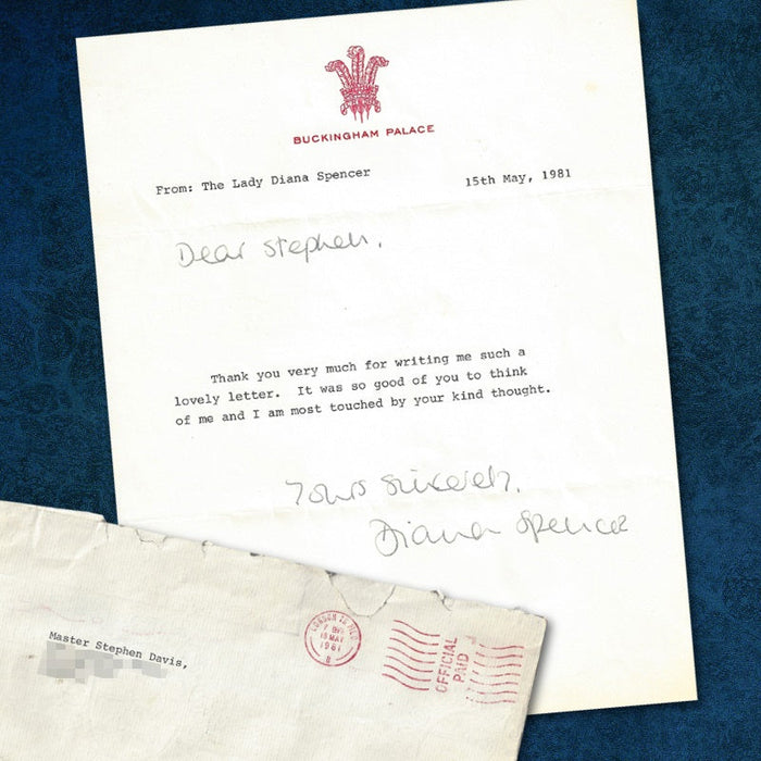 Princess Diana Typed & Signed Letter