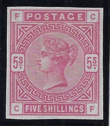 Great Britain 1884 5s Rose Imprimatur. SG176var