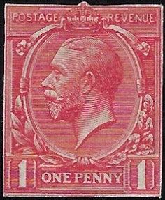 Great Britain 1912 1d Scarlet die proof colour trial (Stage 5), SG357var