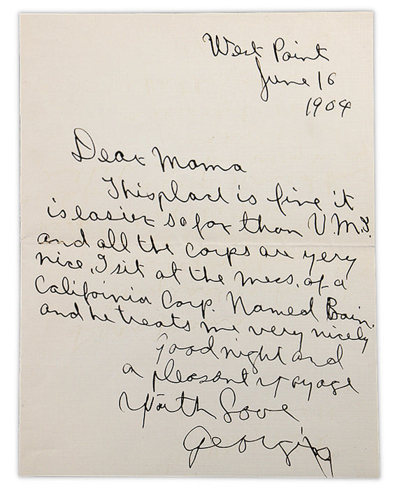General George S. Patton handwritten signed letter
