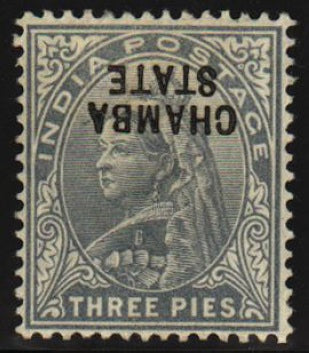 I.C.S. Chamba 1900-04 3p Grey SG23a