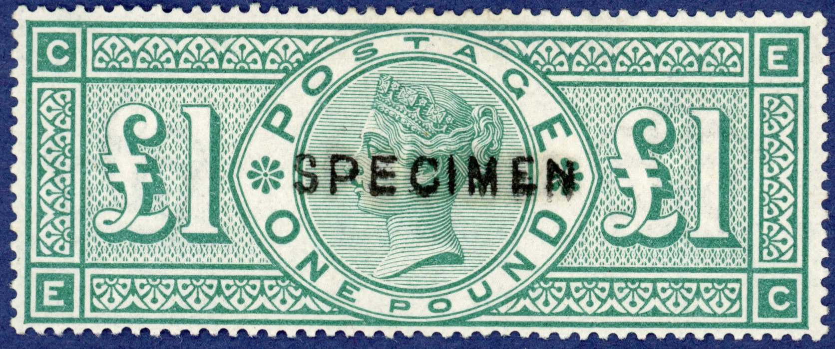 Great Britain 1891 £1 green, SG212var