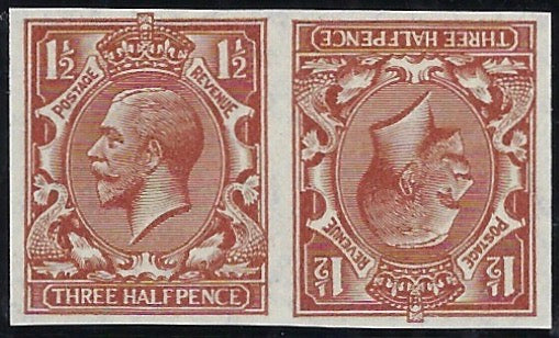 Great Britain 1924 1½d Red-brown (Watermark Block Cypher) imprimaturs, SG 420var