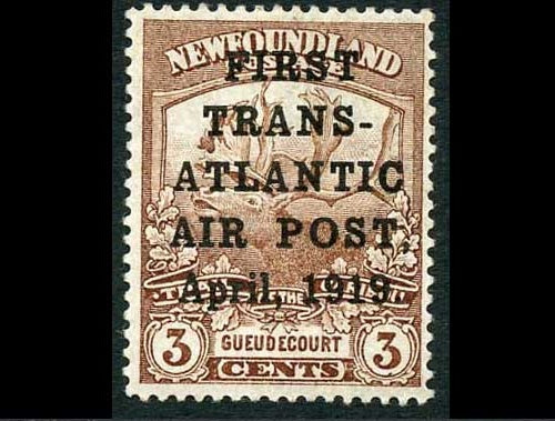 Newfoundland 1919 3c HAWKER mounted mint. SG142