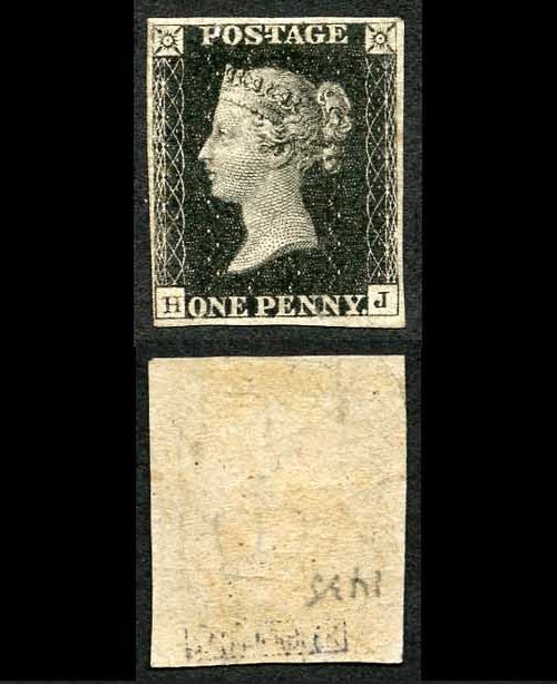 Great Britain 1840 Penny Black (HJ) Plate 10. SGAS66