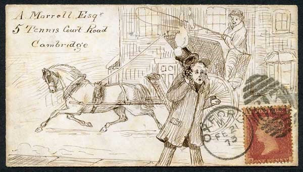 Great Britain 1873 hand illustrated cover.