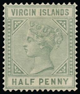 British Virgin Islands 1883-84 ½d dull green SG27b