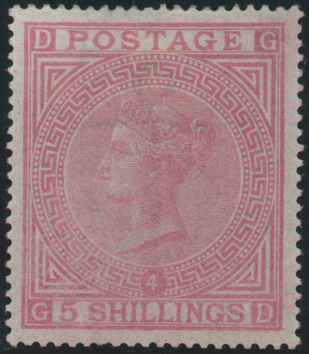 Great Britain 1882 5s. Rose (Plate 4), Mint SG134