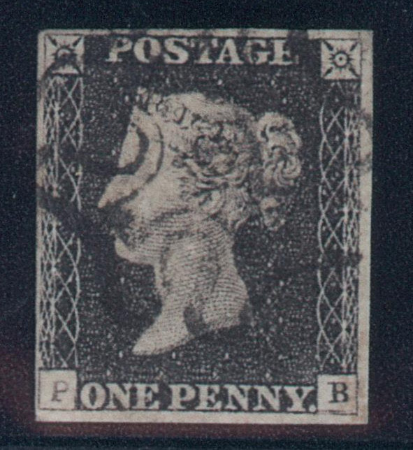 Great Britain 1840 1d. Black Plate 2, Used SG2
