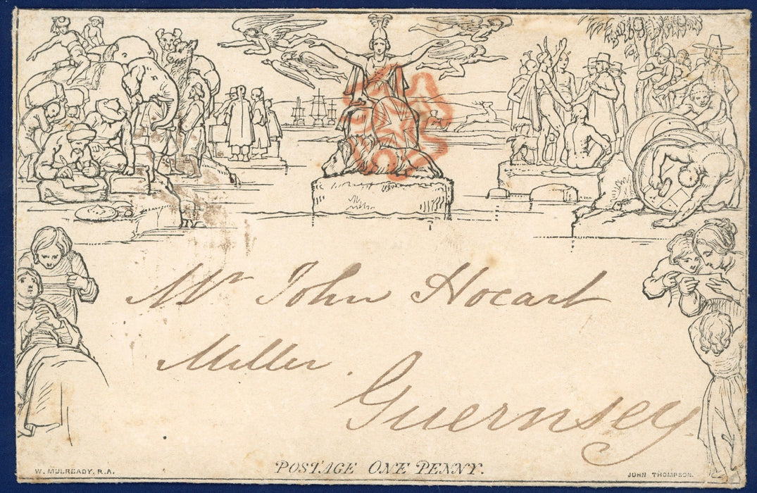 Great Britain 1840 1d Mulready letter sheet Forme 2 Stereo A21, SGME1