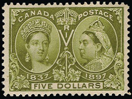 Canada 1897 Jubilee $5 olive-green SG140